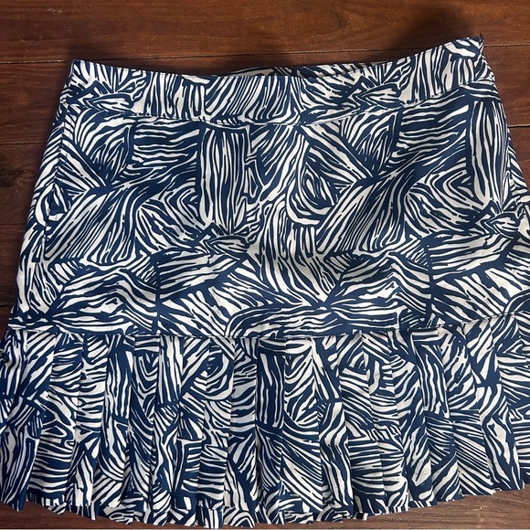 Lady Hagen Blue and White Mini Skirt - Picture 2 of 7